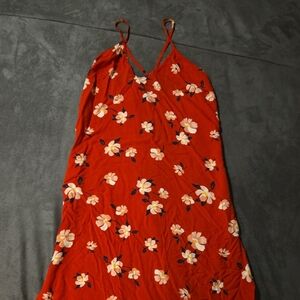 Old Navy Red Floral Dress